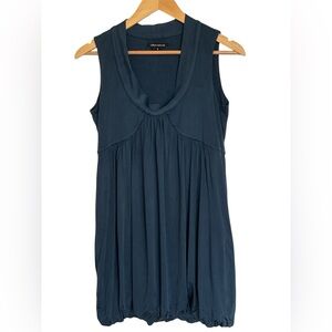 Laila Azhar Blue Knee-Length Sleeveless Silk Dress